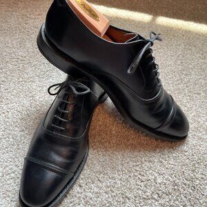 Allen Edmonds Park Avenue Mens Cap Toe Oxford Dress Shoes 9.5 D Black Leather